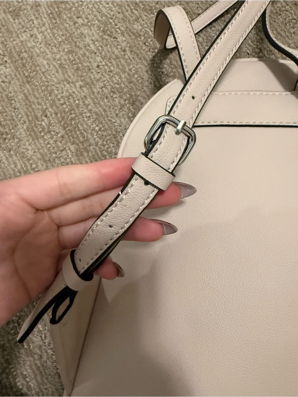 GUESS Light Pink Patent Mini Backpack